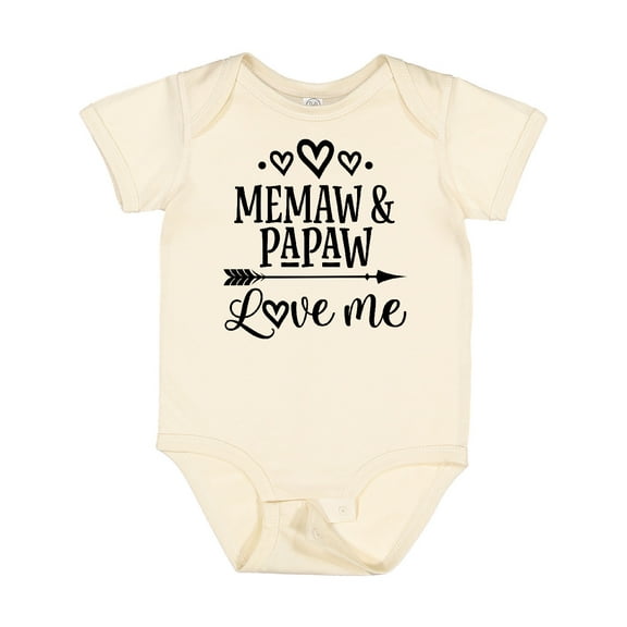 Inktastic Memaw and Papaw Love Me Girls Baby Bodysuit