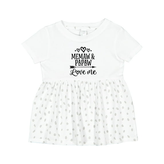 Inktastic Memaw and Papaw Love Me Girls Baby Dress