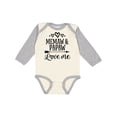 thumbnail image 1 of Inktastic Memaw and Papaw Love Me Girls Long Sleeve Baby Bodysuit, 1 of 5