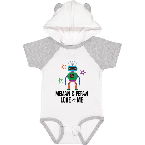 Inktastic Memaw and Pepaw Grandkids Robot Boys Baby Bodysuit