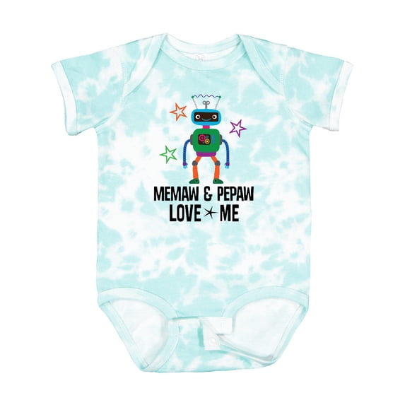 Inktastic Memaw and Pepaw Grandkids Robot Boys Baby Bodysuit