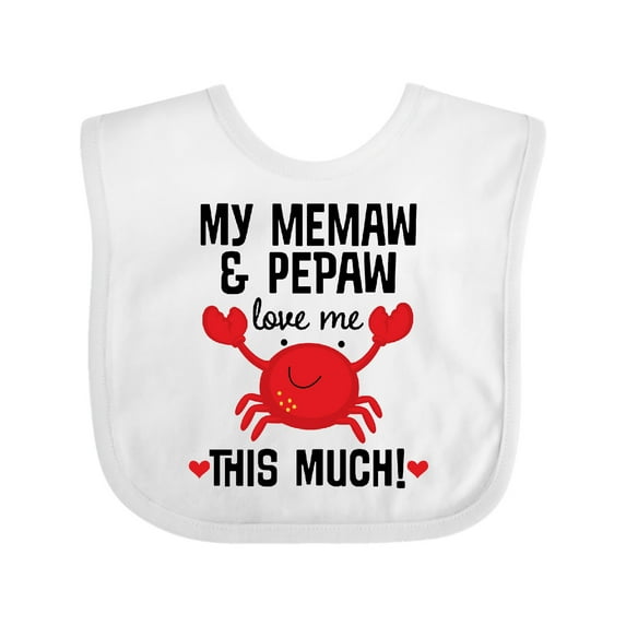 Inktastic Memaw and Pepaw Love Me Boys or Girls Baby Bib