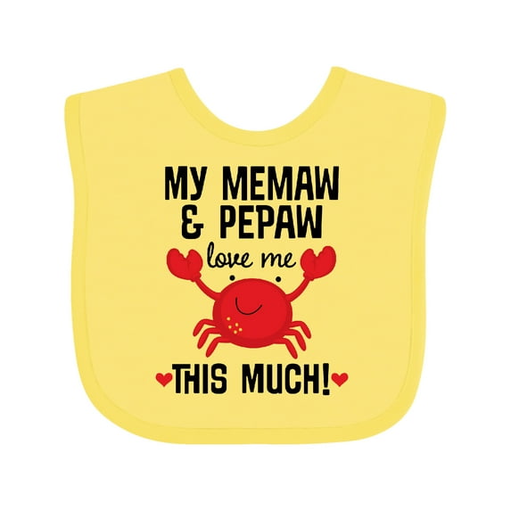 Inktastic Memaw and Pepaw Love Me Boys or Girls Baby Bib