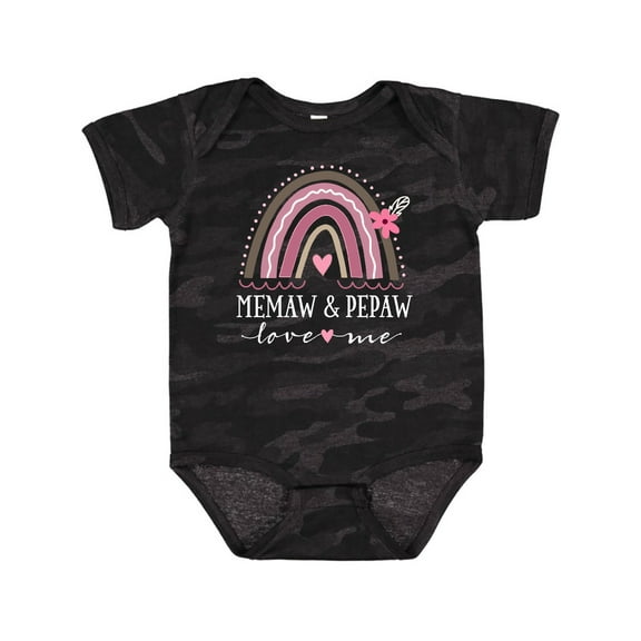 Inktastic Memaw and Pepaw Love Me Girls Baby Bodysuit