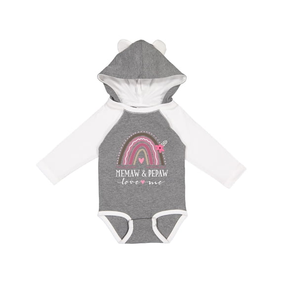 Inktastic Memaw and Pepaw Love Me Girls Long Sleeve Baby Bodysuit