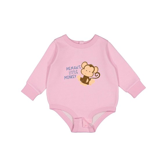 Inktastic Memaw's Little Monkey Baby Fleece Bodysuit