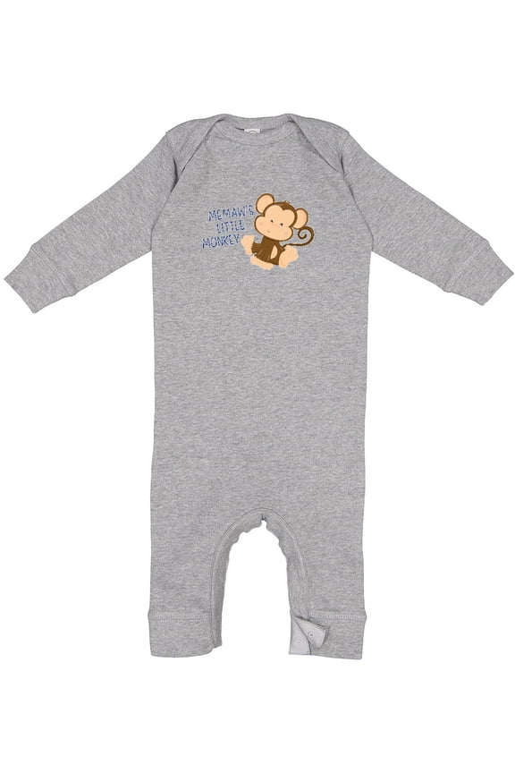Memaw's Little Monkey Baby Romper Coveralls