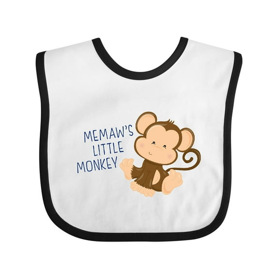 Inktastic Memaw's Little Monkey Boys or Girls Baby Bib