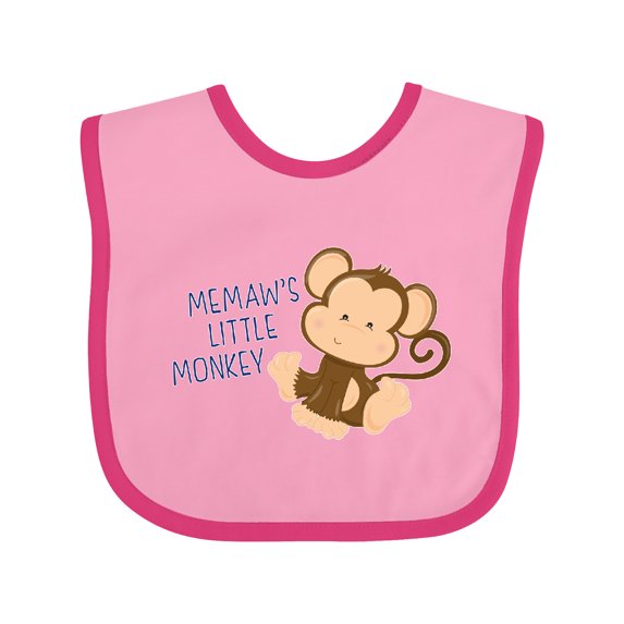 Inktastic Memaw's Little Monkey Boys or Girls Baby Bib