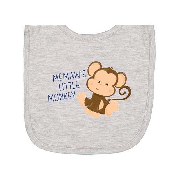 Inktastic Memaw's Little Monkey Newborn Bib