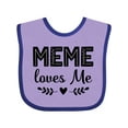thumbnail image 1 of Inktastic Meme Loves Me Baby Clothes Girls Baby Bib, 1 of 4