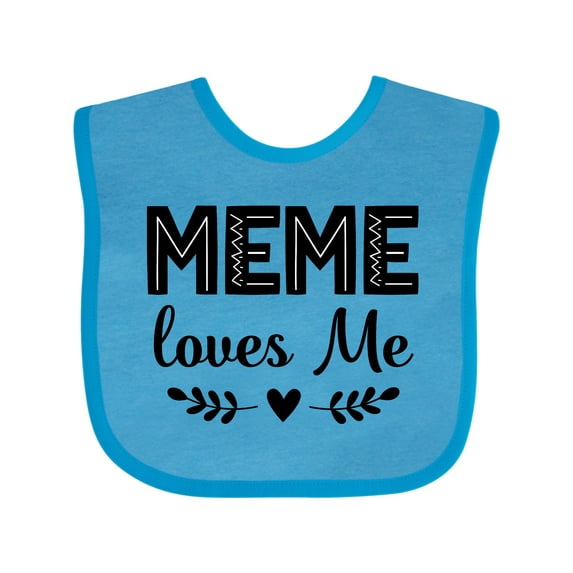 Inktastic Meme Loves Me Baby Clothes Girls Baby Bib