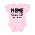 thumbnail image 1 of Inktastic Meme Loves Me Baby Clothes Girls Baby Bodysuit, 1 of 5