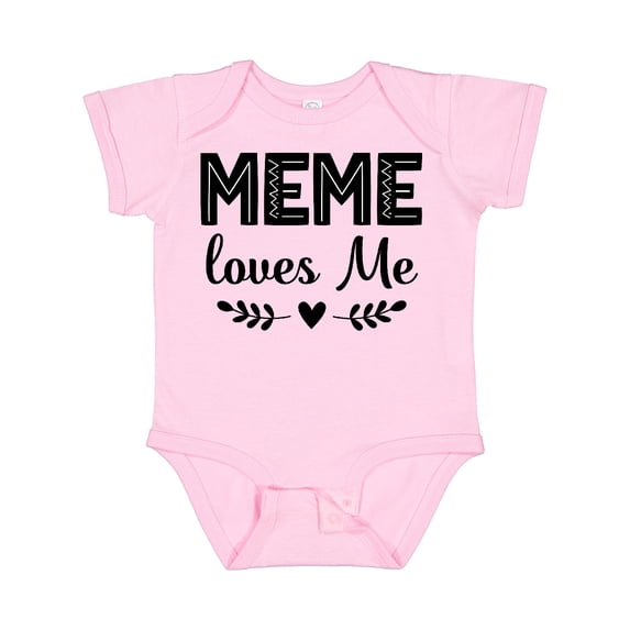 Inktastic Meme Loves Me Baby Clothes Girls Baby Bodysuit