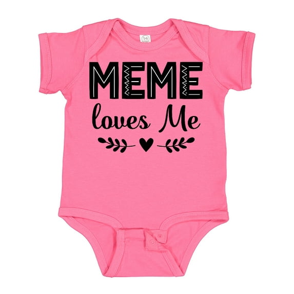 Inktastic Meme Loves Me Baby Clothes Girls Baby Bodysuit