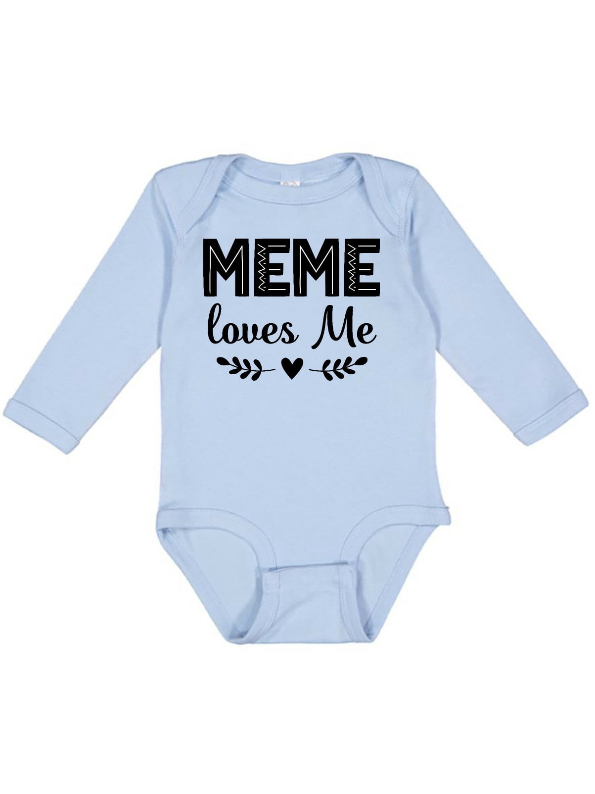 Inktastic Meme Loves Me Baby Clothes Girls Long Sleeve Baby Bodysuit