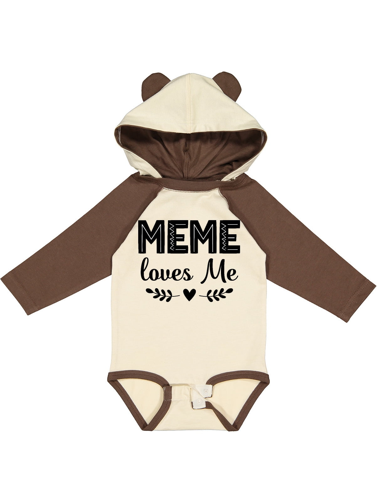 Inktastic Meme Loves Me Baby Clothes Girls Long Sleeve Baby Bodysuit