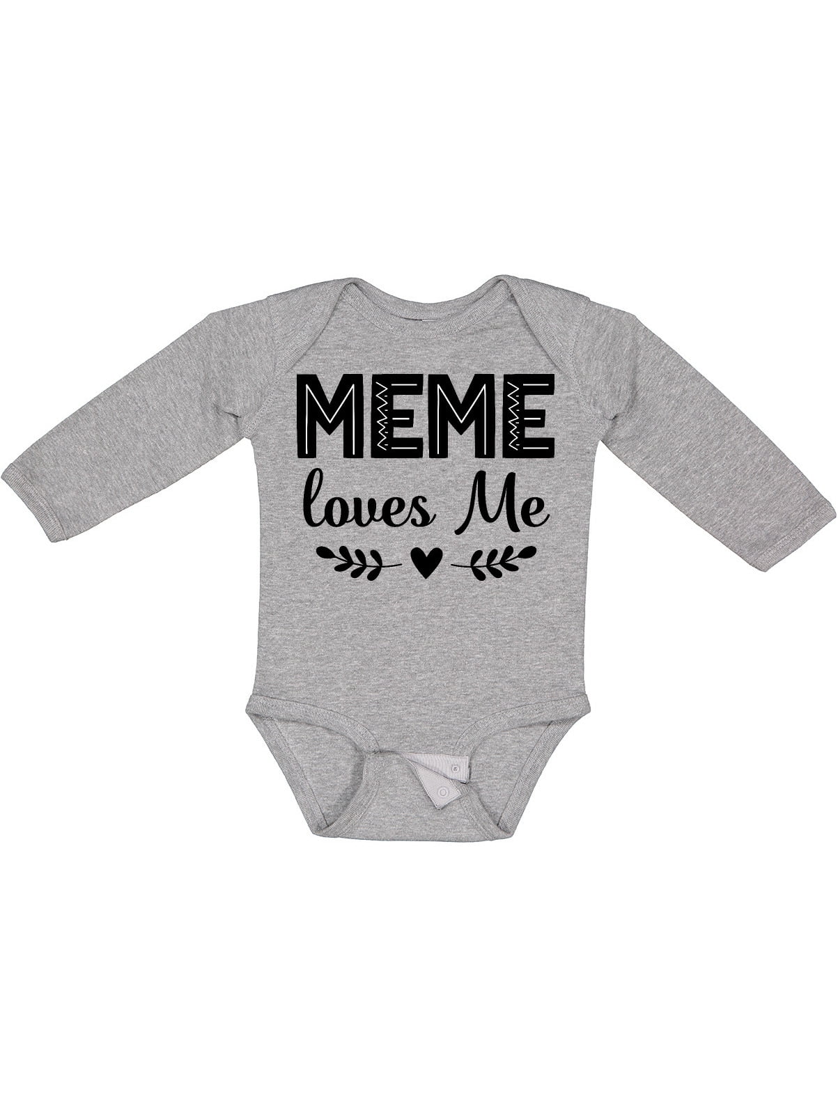 Inktastic Meme Loves Me Baby Clothes Girls Long Sleeve Baby Bodysuit