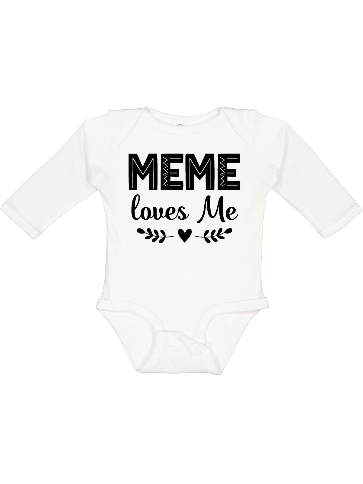 Inktastic Meme Loves Me Baby Clothes Girls Long Sleeve Baby Bodysuit