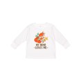 thumbnail image 1 of Inktastic Meme Loves Me Gift Fox Boys or Girls Long Sleeve Toddler T-Shirt, 1 of 5