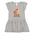 thumbnail image 1 of Inktastic Meme Loves Me Gift Fox Girls Toddler Dress, 1 of 5