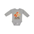 thumbnail image 1 of Inktastic Meme Loves Me Grandchild Fox Boys or Girls Long Sleeve Baby Bodysuit, 1 of 5