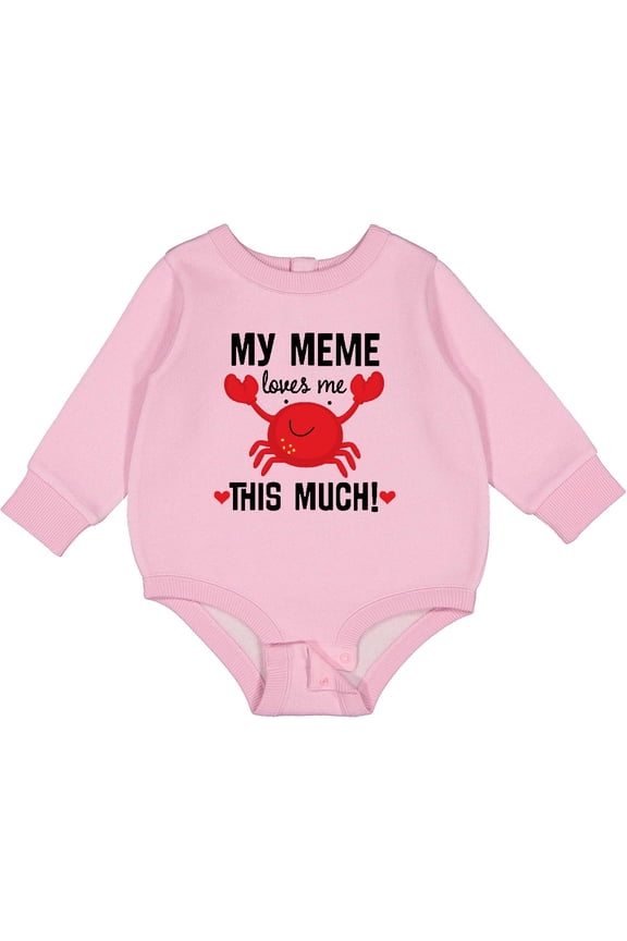 Meme Loves Me Grandson Baby Fleece Bodysuit