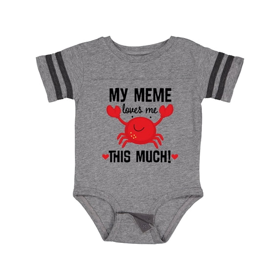 Inktastic Meme Loves Me Grandson Boys or Girls Baby Bodysuit