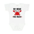 thumbnail image 1 of Inktastic Meme Loves Me Grandson Boys or Girls Baby Bodysuit, 1 of 5