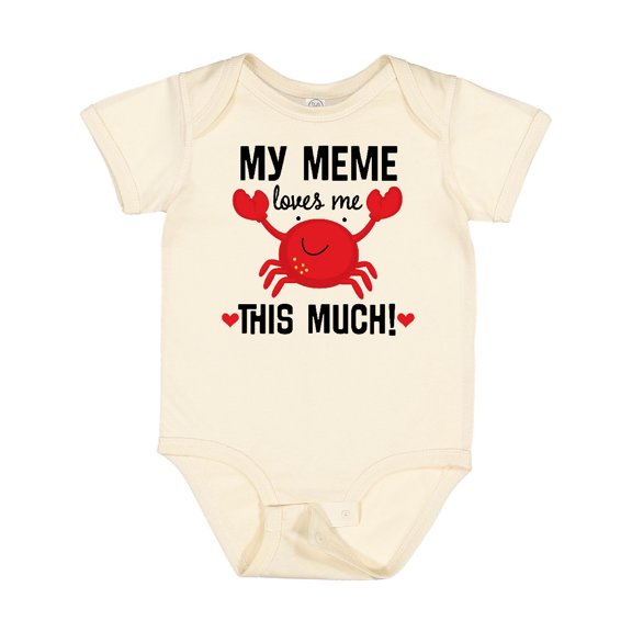 Inktastic Meme Loves Me Grandson Boys or Girls Baby Bodysuit