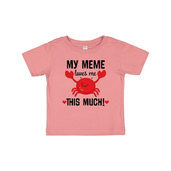Inktastic Meme Loves Me Grandson Boys or Girls Baby T-Shirt