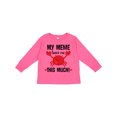 thumbnail image 1 of Inktastic Meme Loves Me Grandson Boys or Girls Long Sleeve Toddler T-Shirt, 1 of 5