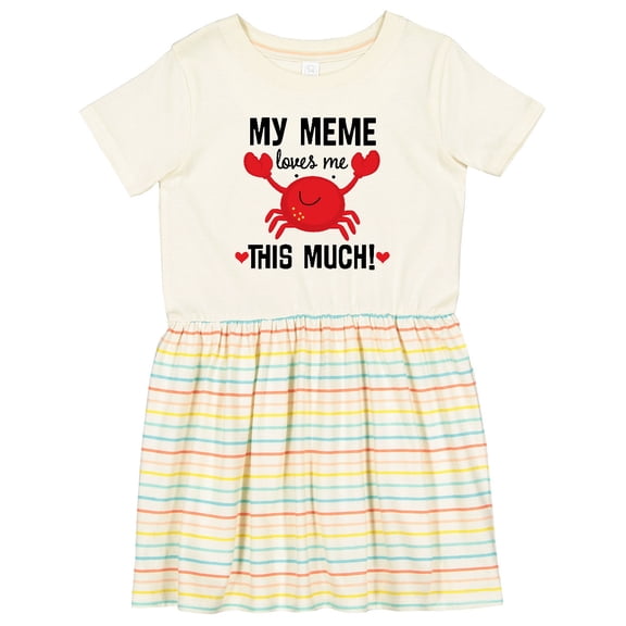 Inktastic Meme Loves Me Grandson Girls Toddler Dress