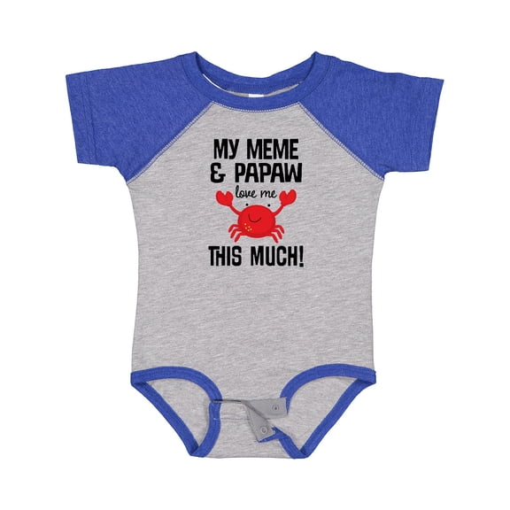 Inktastic Meme and Papaw Grandchild Boys or Girls Baby Bodysuit