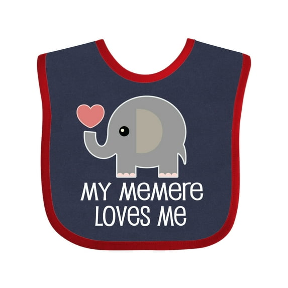 Inktastic Memere Grandma Loves Me Boys or Girls Baby Bib