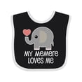 thumbnail image 1 of Inktastic Memere Grandma Loves Me Boys or Girls Baby Bib, 1 of 4