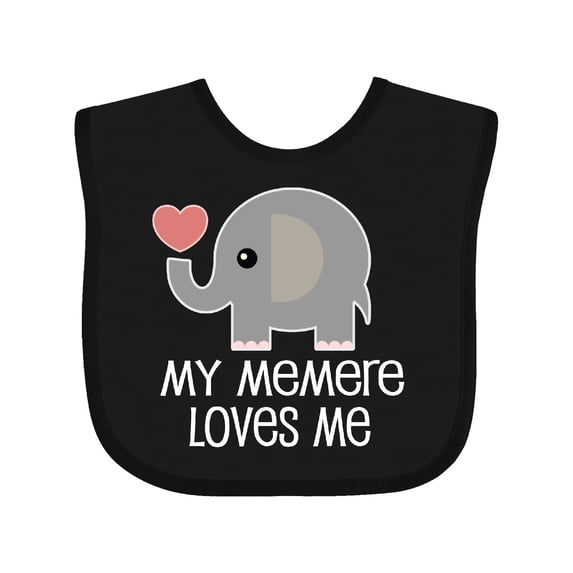 Inktastic Memere Grandma Loves Me Boys or Girls Baby Bib