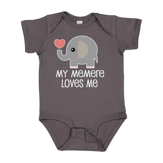 Inktastic Memere Grandma Loves Me Boys or Girls Baby Bodysuit
