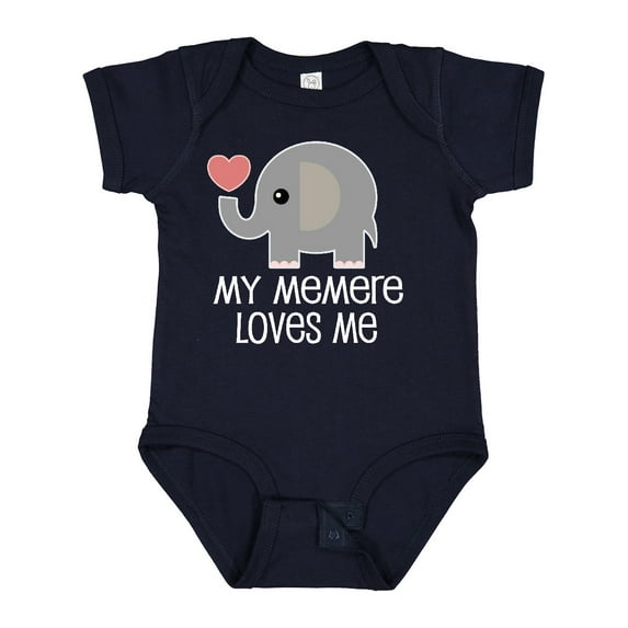 Inktastic Memere Grandma Loves Me Boys or Girls Baby Bodysuit