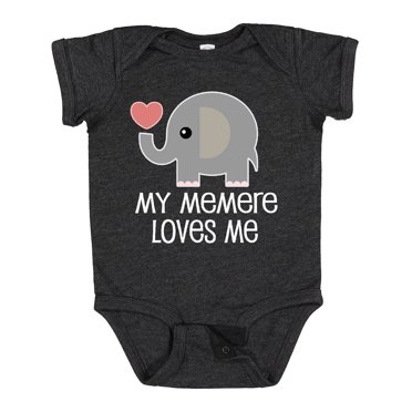 Inktastic My Memere Loves Me Girls Baby Bodysuit...