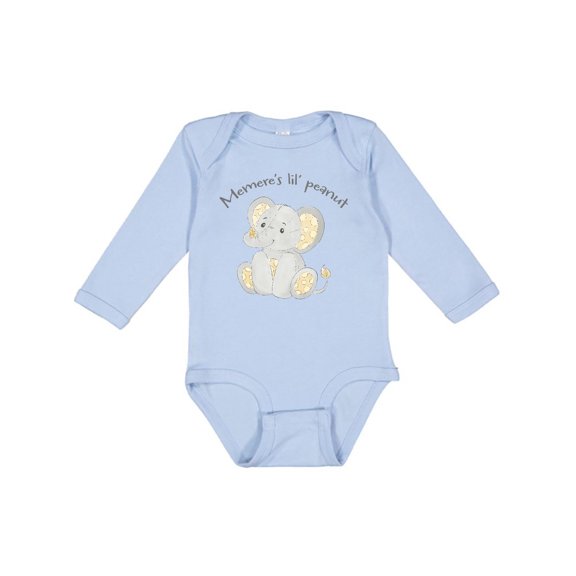 Inktastic Memere's Little Peanut Boys or Girls Long Sleeve Baby Bodysuit
