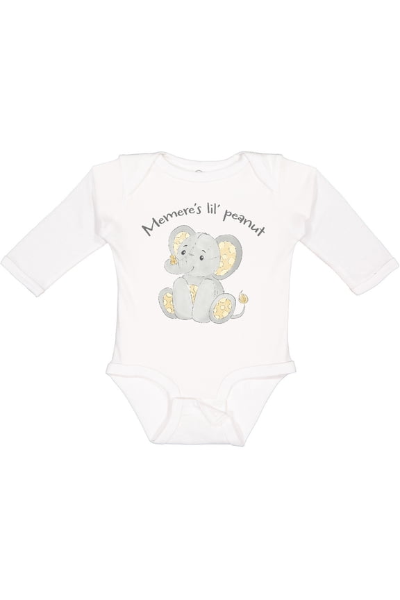 Memere's Little Peanut Boys or Girls Long Sleeve Baby Bodysuit