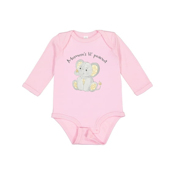 Inktastic Memere's Little Peanut Boys or Girls Long Sleeve Baby Bodysuit