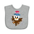 thumbnail image 1 of Inktastic Memorial Day Baby Eagle with Patriotic Hat Boys or Girls Baby Bib, 1 of 4