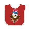 thumbnail image 1 of Inktastic Memorial Day Baby Eagle with Patriotic Hat Boys or Girls Baby Bib, 1 of 4