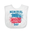 thumbnail image 1 of Inktastic Memorial Day Distressed American Flag with Fireworks Boys or Girls Baby Bib, 1 of 4