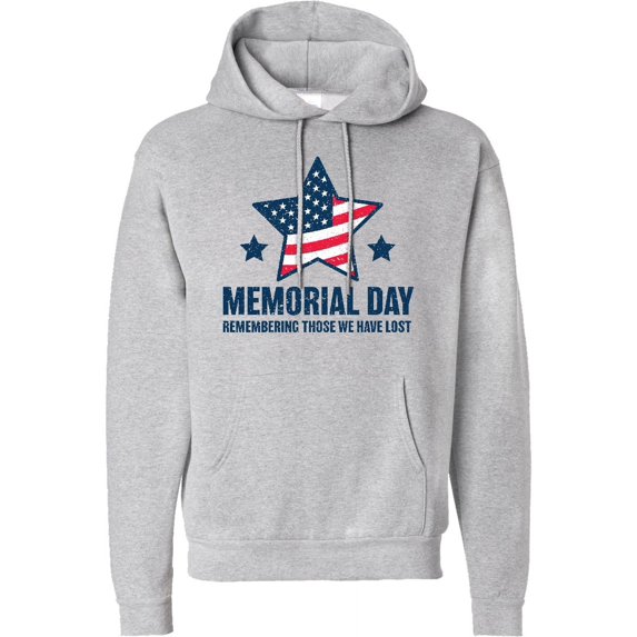 Inktastic Memorial Day Grunge Remembering Those We Have Lost Adult Hoodie Sweatshirt