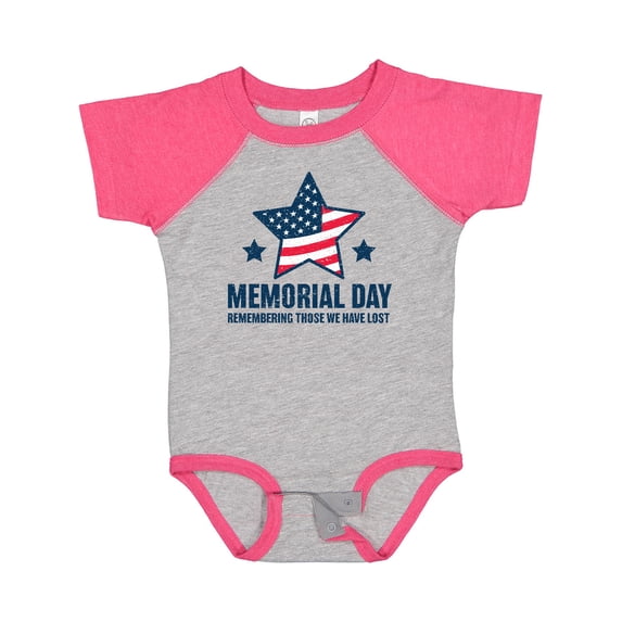 Inktastic Memorial Day Grunge Remembering Those We Have Lost Boys or Girls Baby Bodysuit