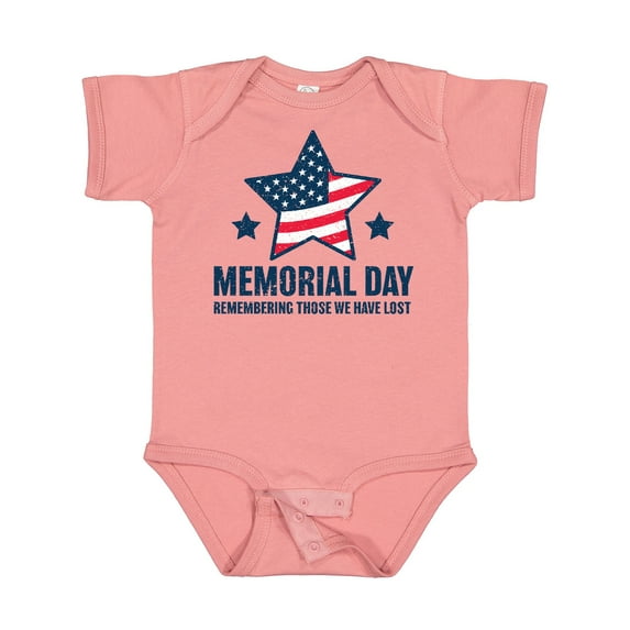 Inktastic Memorial Day Grunge Remembering Those We Have Lost Boys or Girls Baby Bodysuit