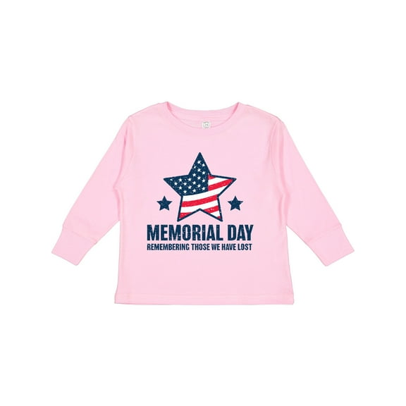 Inktastic Memorial Day Grunge Remembering Those We Have Lost Boys or Girls Long Sleeve Toddler T-Shirt